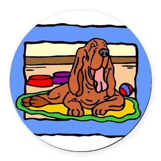 Bloodhound Round Car Magnet