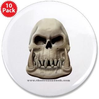 Orc Skull 3.5 Button (10 pack)