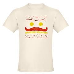 Bacon Mustache Organic Mens Fitted T Shirt