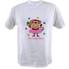 Monkey Big Sister T Shirt by pinkinkart