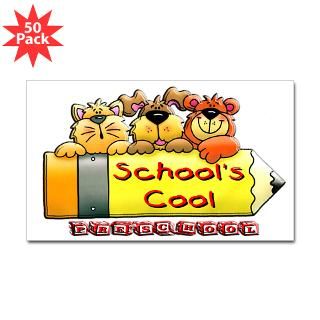 school s cool kindergarten rectangle sticker 50 p $ 113 99