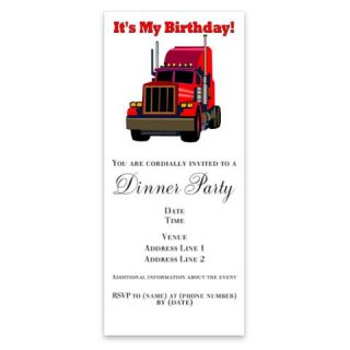 Semi Truck Birthday Invitations by Admin_CP3275117  512207219