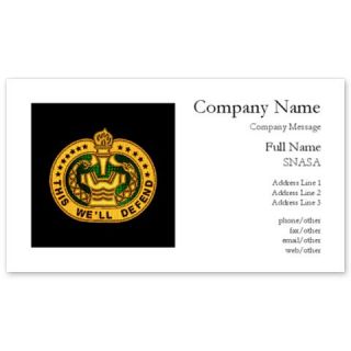 Drill Sergeant Badge Business Cards by Admin_CP1374093  510400122