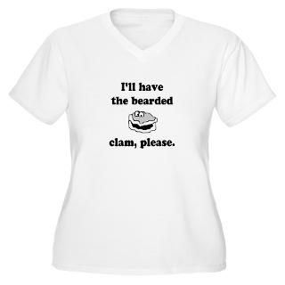 bearded clam women s plus size v neck t shirt $ 115 99