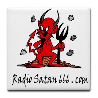 Radio Satan 666 Tile Coaster