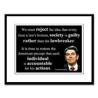 Reagan Quote   Individual Accountable Large Framed
