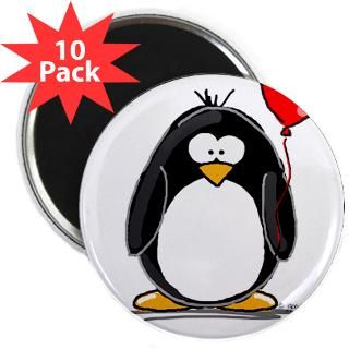 Red Balloon Penguin 2.25 Magnet (10 pack)