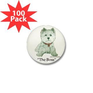 The Boss Westhighland White Terrier Mini Button for $125.00