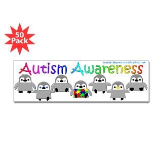 autism awareness penguins bumper sticker 50 pk $ 126 99
