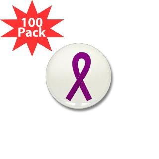 Purple Ribbon Mini Button (100 pack) for $125.00