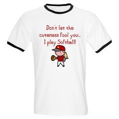 Softball Girl T Shirt by kidoodletees