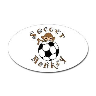 Soccer Monkey Bumper Sticker
