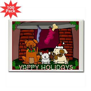 yappy holidays rectangle magnet 100 pack $ 143 99