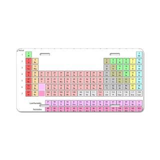 Periodic Table License Plate Covers  Periodic Table Front License