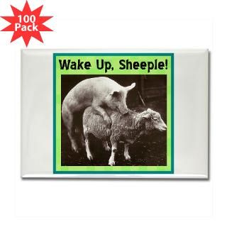 wake up sheeple rectangle magnet 100 pack $ 147 99