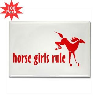 horse girls rule rectangle magnet 100 pack $ 153 99
