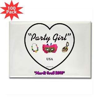 party girl usa mardi gras rectangle magnet 100 $ 151 99