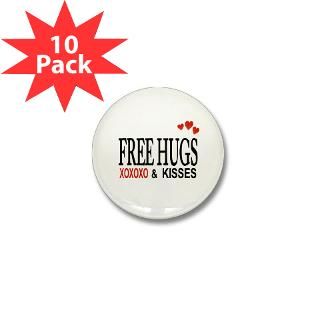 FREE HUGS & KISSES Mini Button (10 pack)
