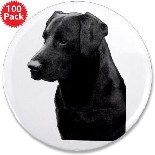 Black Labrador Retriever 3.5 Button (100 pac