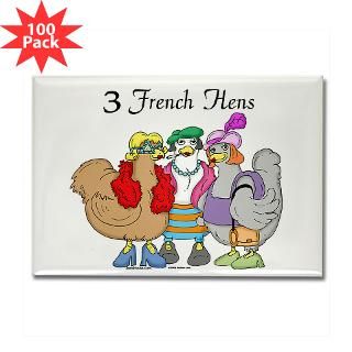 french hens rectangle magnet 100 pack $ 154 99