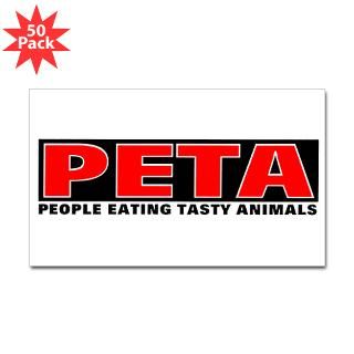 People Eating Tasty Animals Rectangle Sticker 50