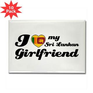 love my Sri Lankan Girlfriend Rectangle Magnet (