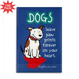dogs leave paw prints rectangle magnet 100 pack $ 165 99
