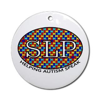 In 166 Gifts  1 In 166 Home Decor  SLP Autism Ornament (Round)