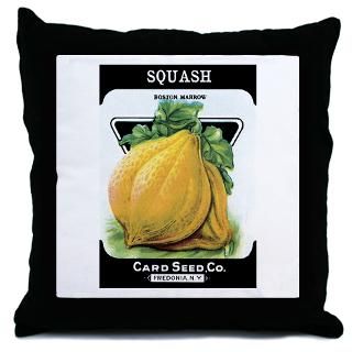 Vintage Seed/Produce Labels Throw Pillow
