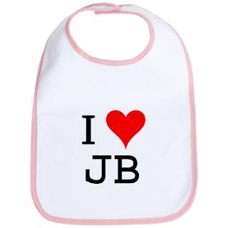 Heart Gifts  Heart Baby Bibs  I Love JB Bib