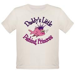 Daddys Fishing Princess Organic Toddler T Shirt