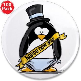 happy new year penguin 3 5 button 100 pack $ 189 99