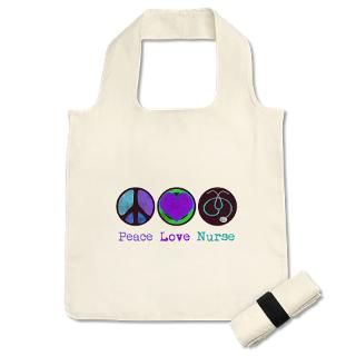 13.1 Gifts  13.1 Bags  Peace Love Nurse Reusable Shopping Bag