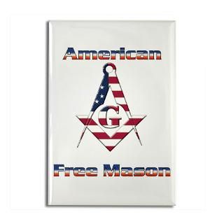 American Free Mason Rectangle Magnet