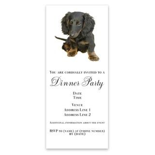 Black brindle Dachshund doxie Pink Invitations by Admin_CP4157182
