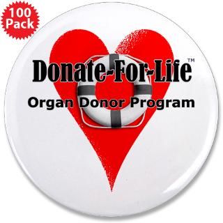 Donate For Life 3.5 Button 100 PK