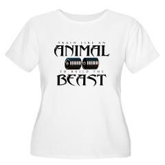 TRAIN LIKE AN ANIMAL Womens Plus Size Scoop Neck T Shirt