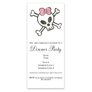 Skull with Pink Bow Invitations by Admin_CP482474