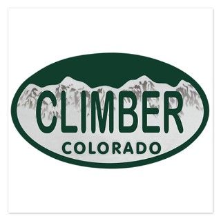 Boulder Gifts  Boulder Flat Cards  Climber Colo License Plate 5.25 x