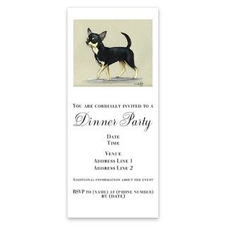 Black & Tan Chihuahua Ash Grey Invitations by Admin_CP6571506