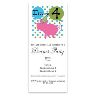 Pig 4th Birthday Invitations by Admin_CP1147651  506899044