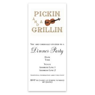 Bluegrass Pickin and a grillin fiddle BBQ Invitations by Admin