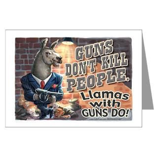Llamas with Guns Greeting Cards (Pk of 10) for