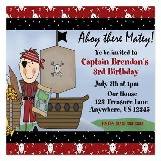 Pirate Birthday Party Invitations  Pirate Birthday Party Invitation