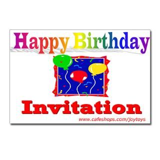 HAPPY BIRTHDAY INVITATIONSPostcards (8) for