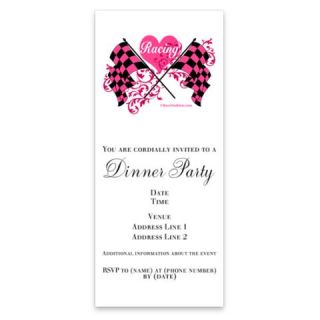 Pink Racing Flags Invitations by Admin_CP5965245  512531777