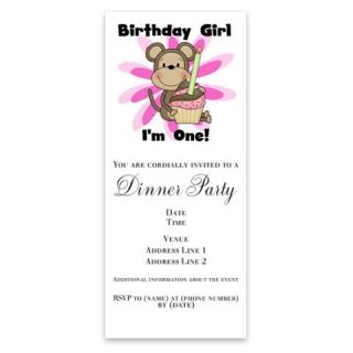 Monkey 1st Birthday Girl Invitations by Admin_CP1147651  506904197