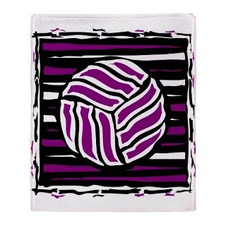 Beach Gifts  Beach Bedroom  VOLLEYBALL {18}  purple Throw Blanket