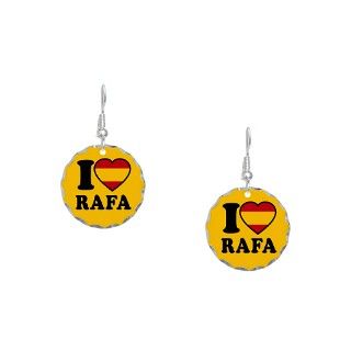 Flag Gifts  Flag Jewelry  I Love Rafa Nadal Earring Circle Charm
