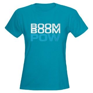 808 Gifts  808 T shirts  BOOM BOOM POW. Womens Dark T Shirt